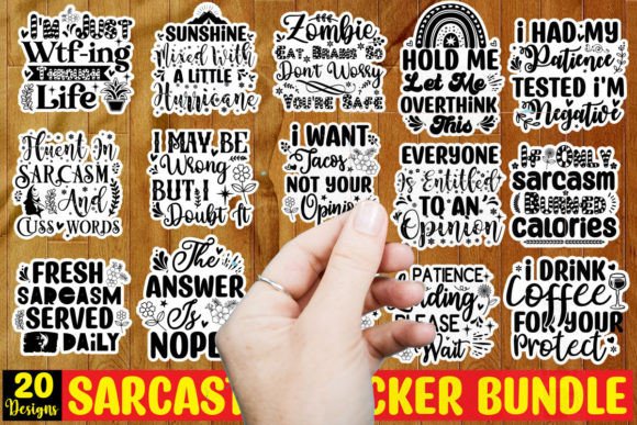 Sarcastic Sticker Bundle, Sarcastic SVG Sarcastic Sticker Bundle, Sarcastic SVG