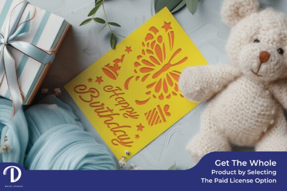 Set of Birthday Cutaway Card