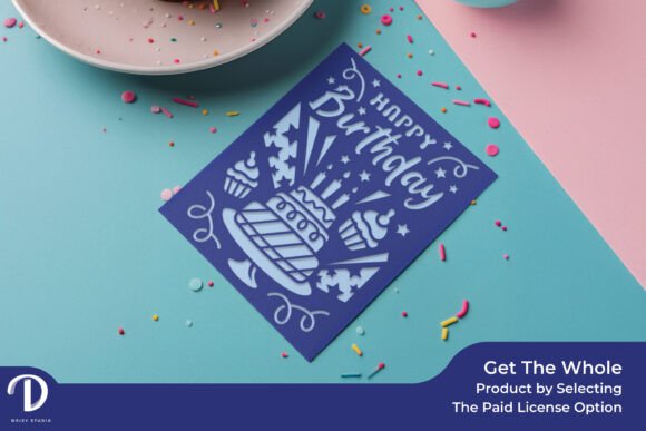 Set of Birthday Cutaway Card