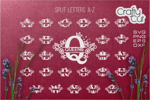 Split Baby Name Monogram Letters