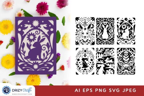 Spring Cutaway Card Set of 6