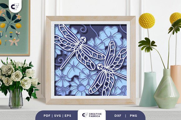 Spring Dragonfly Shadow Box Spring Dragonfly Shadow Box