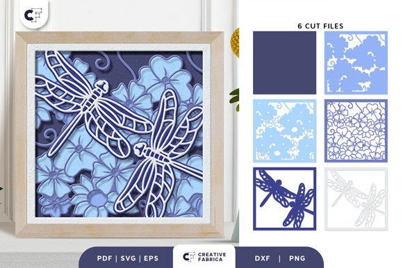 Spring Dragonfly Shadow Box Spring Dragonfly Shadow Box