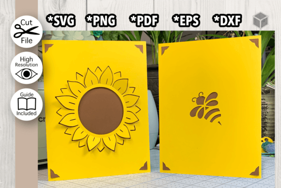 Sunflower Birthday Card Template