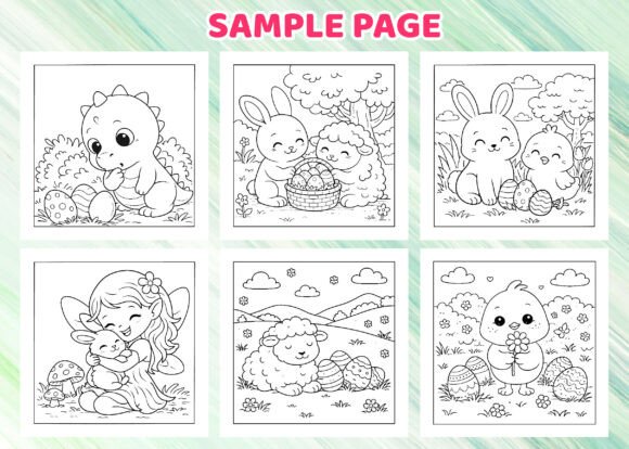 Sweet Easter Animal Cozy Coloring Book