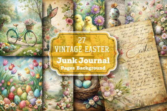 Vintage Easter Junk Journal Pages