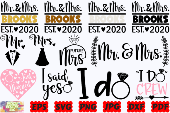 Wedding SVG | Mr and Mrs SVG | Bride SVG