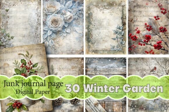 Winter Garden Junk Journal Kit