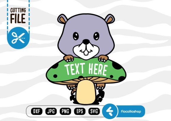 Woodland Monogram Design, Mole SVG