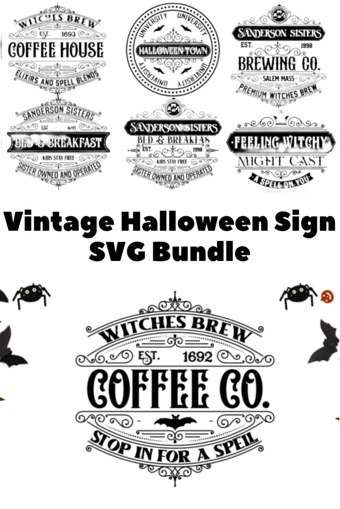 Vintage Halloween Sign SVG Bundle Vintage Halloween Sign SVG Bundle