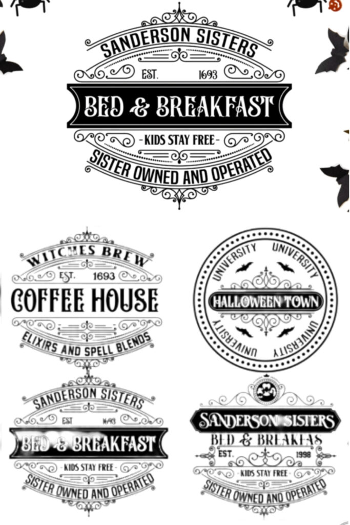 Vintage Halloween Sign SVG Bundle Vintage Halloween Sign SVG Bundle