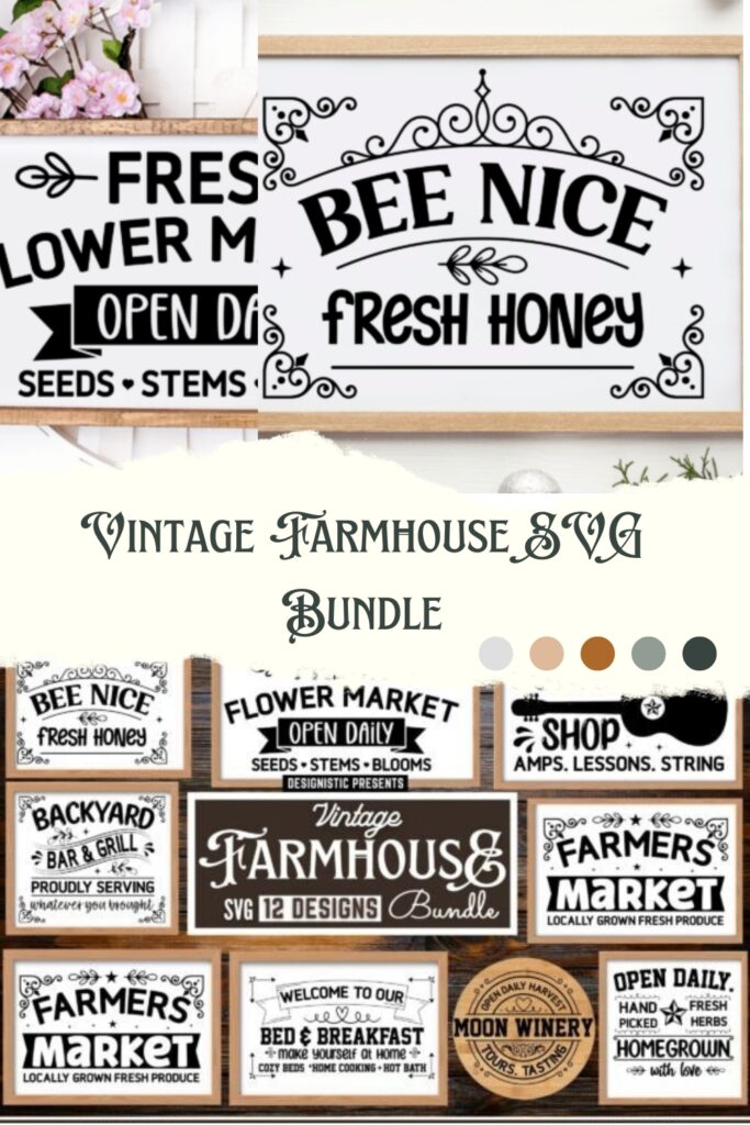 Vintage Farmhouse SVG Bundle Vintage Farmhouse SVG Bundle