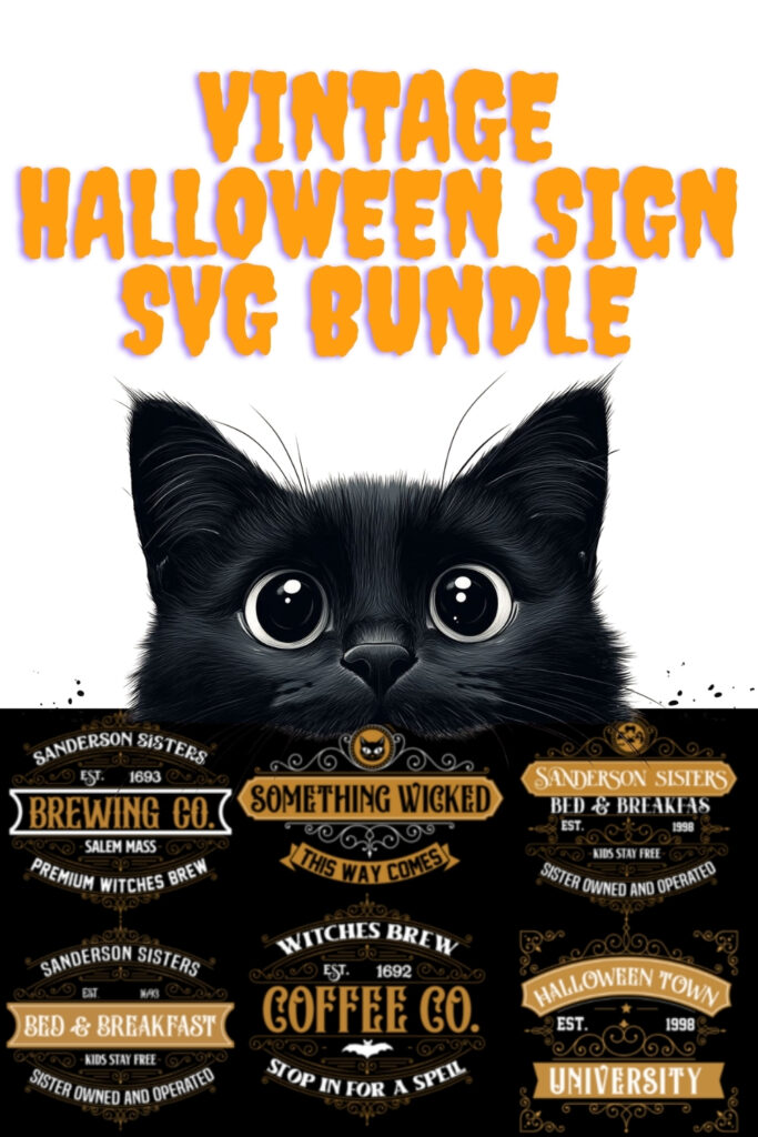 Vintage Halloween Sign SVG Bundle Vintage Halloween Sign SVG Bundle
