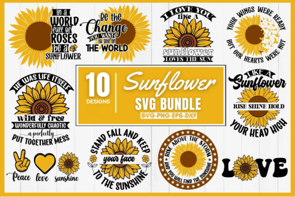 Sunflower Quotes SVG Bundle Sunflower Quotes SVG Bundle